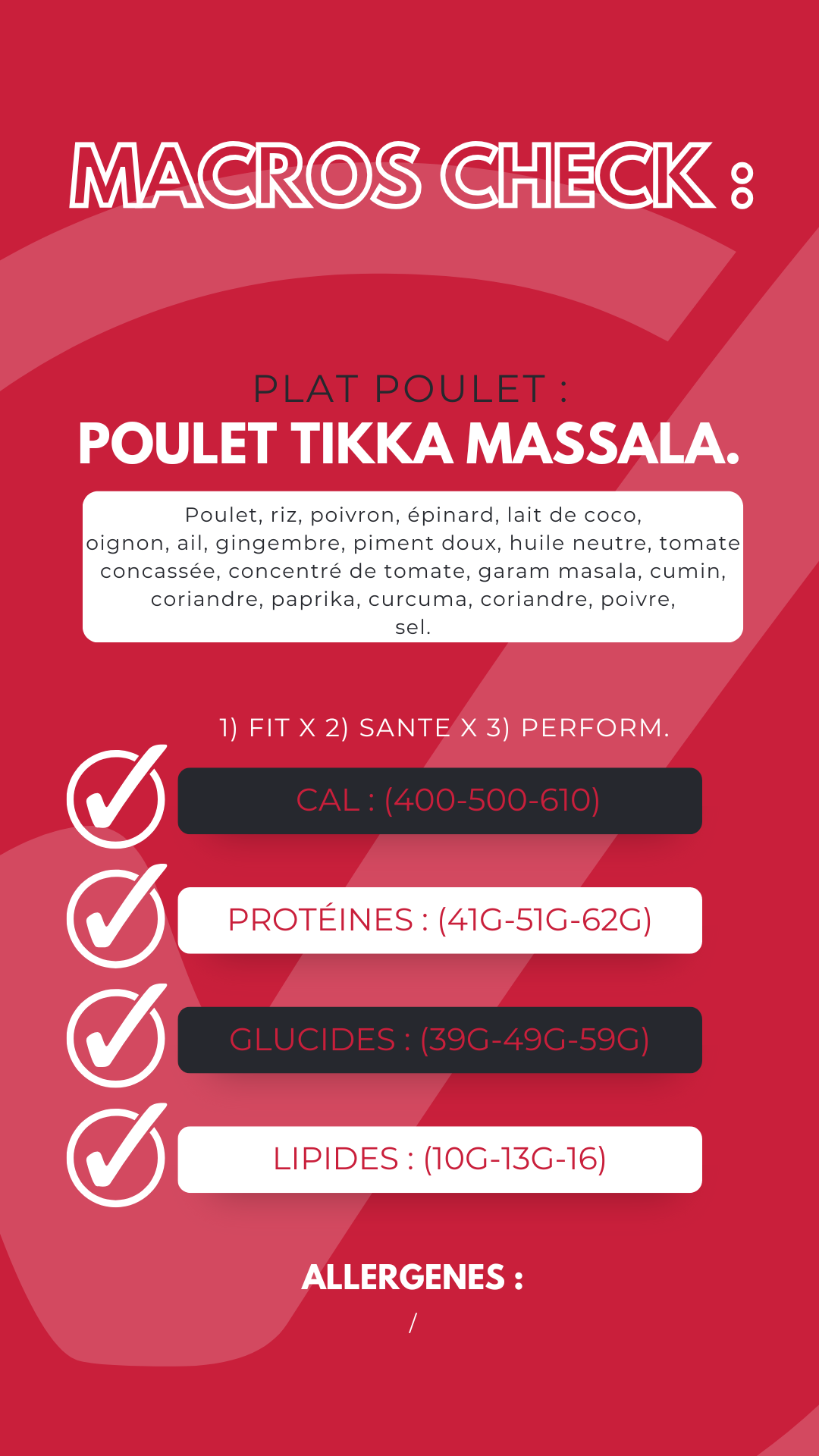 Le Plat Ă la Volaille - Poulet Tikka Massala. đ