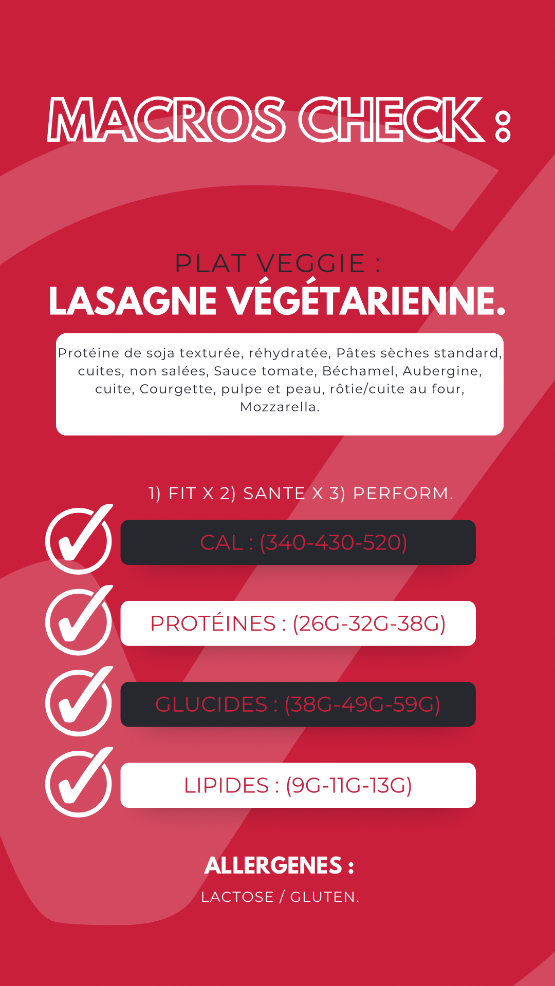 Classique Lasagne Végétarienne.