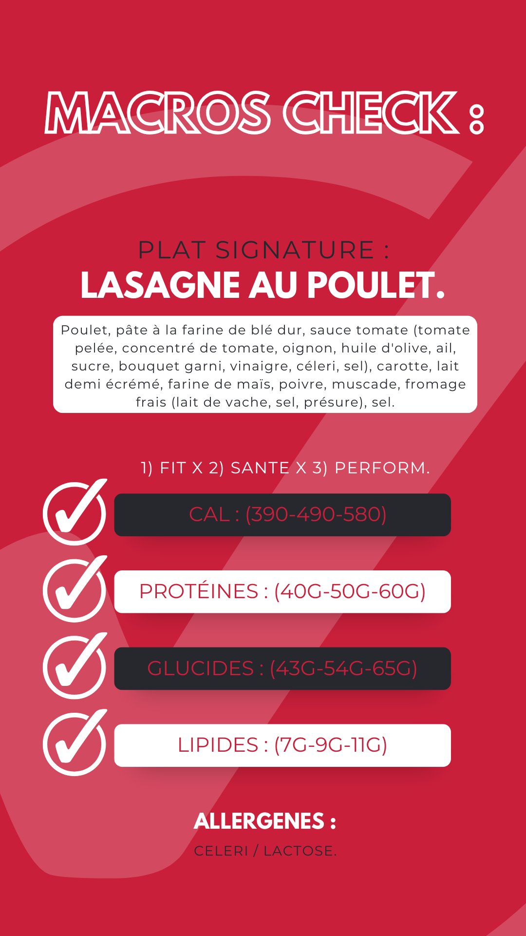 Le Plat Signature - Lasagne de Volaille. đ