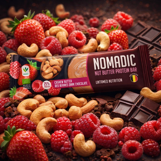 PROTÉINE BARRE / NOIX DE CAJOU / FRUIT ROUGE.