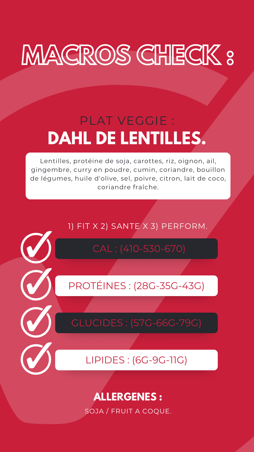 Le Plat Végétarien - Dahl de Lentilles. 🌱