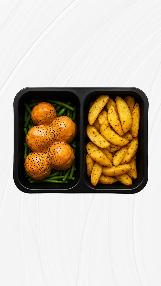 Le Plat du Mois - Boulettes de Volaille, Pomme de terre Rissolées & Sauce Choron. 🐓